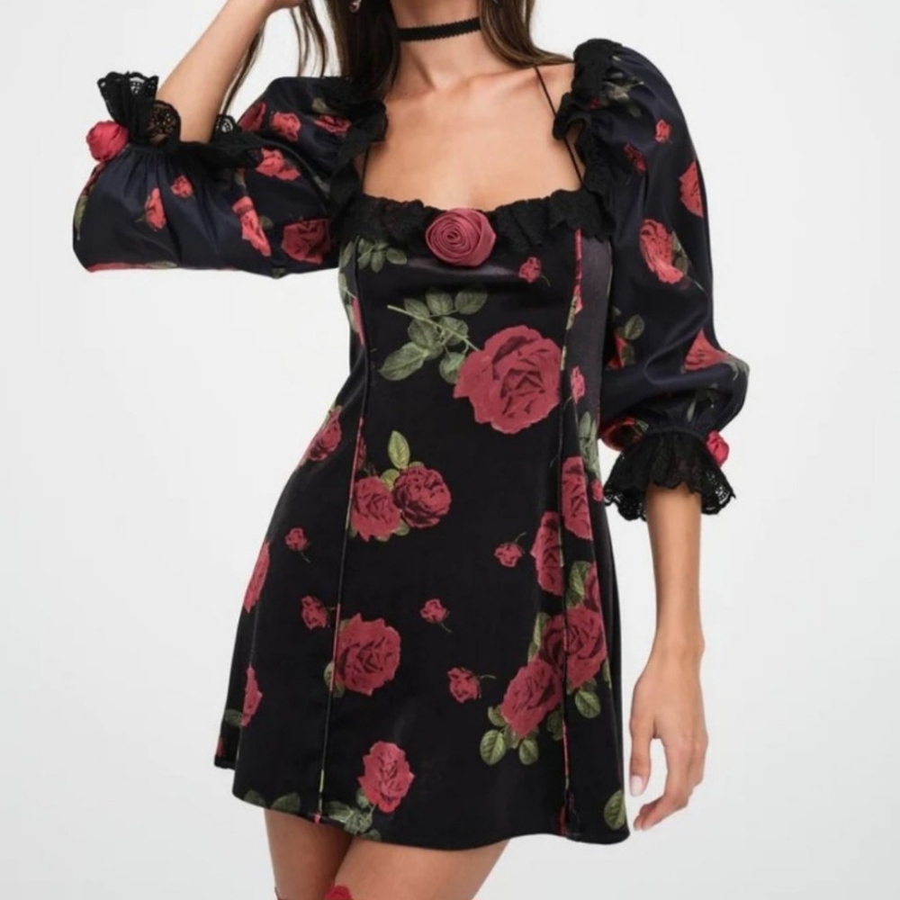 For Love And Lemons Mini Velure  Dress
